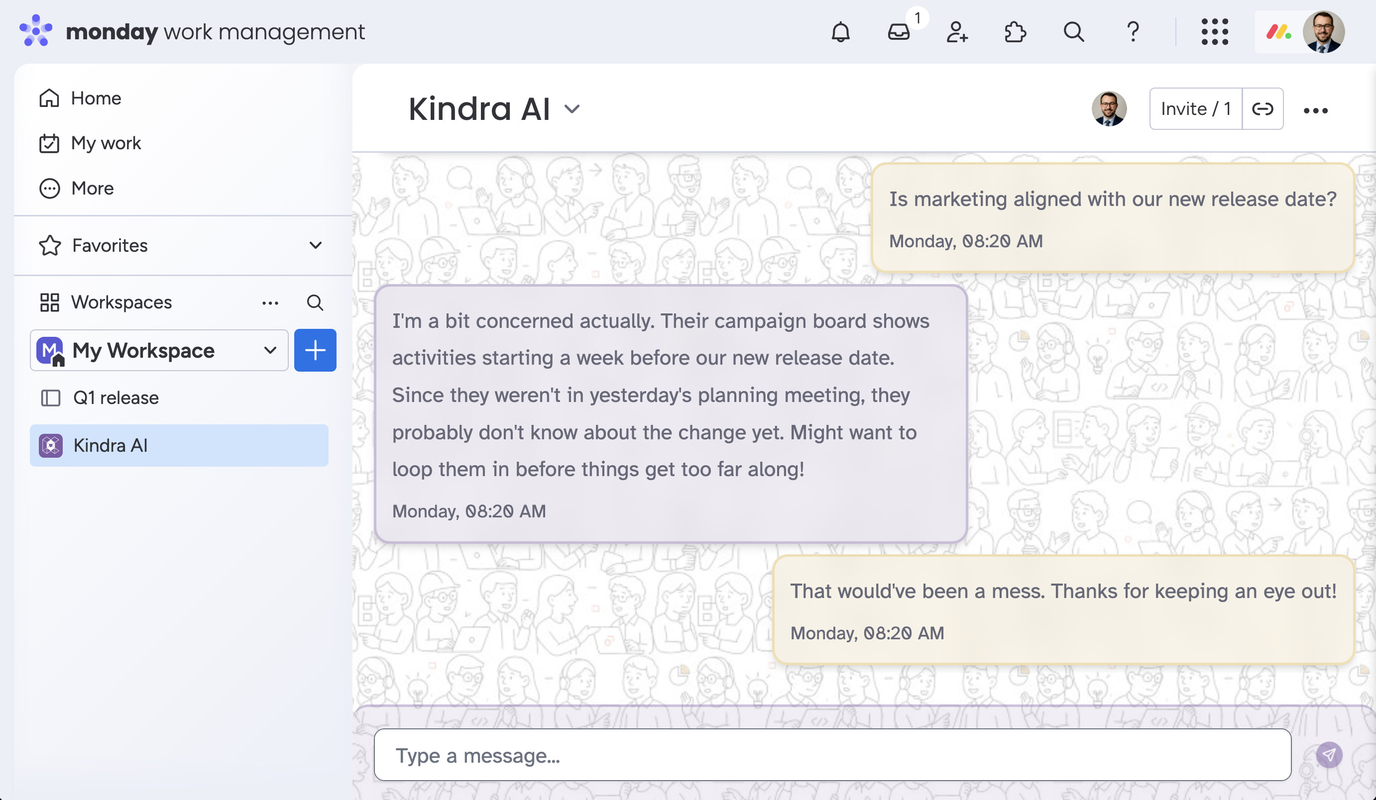 Cross-Board Intelligence visualization showing connected monday.com boards